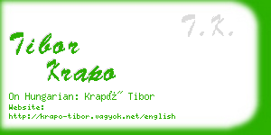 tibor krapo business card